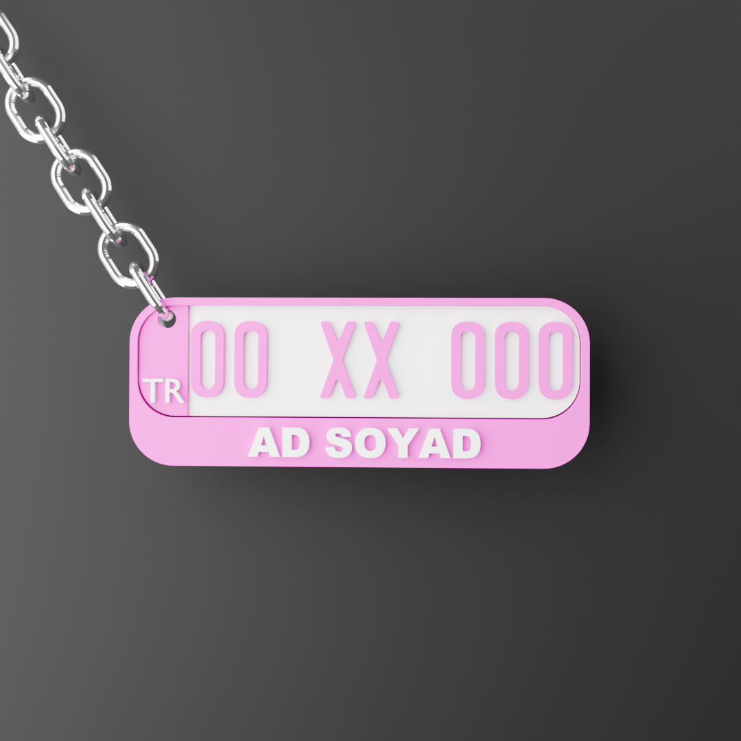 Araca/Kişiye Özel ELİT SERİSİ Plaka Anahtarlık