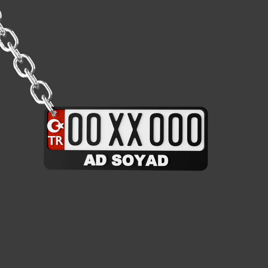 ARACA/KİŞİYE ÖZEL PLAKA MİNİ SERİSİ AY YILDIZLI